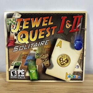 Jewel Quest‎ I & II Solitaire PC Rom Software CD Brand New